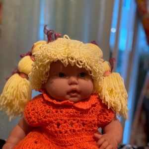 Cabbage patch wig hat.